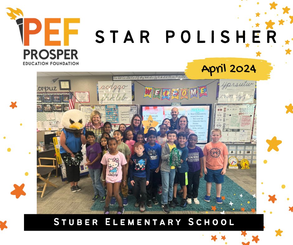 Congratulations Mrs. Corpuz, you are the best of the best and very deserving of the April Star Polisher for Stuber Elementary School! Enjoy your time in the spotlight!🌟 #starpolisher #amazingteachers #StuberElementary