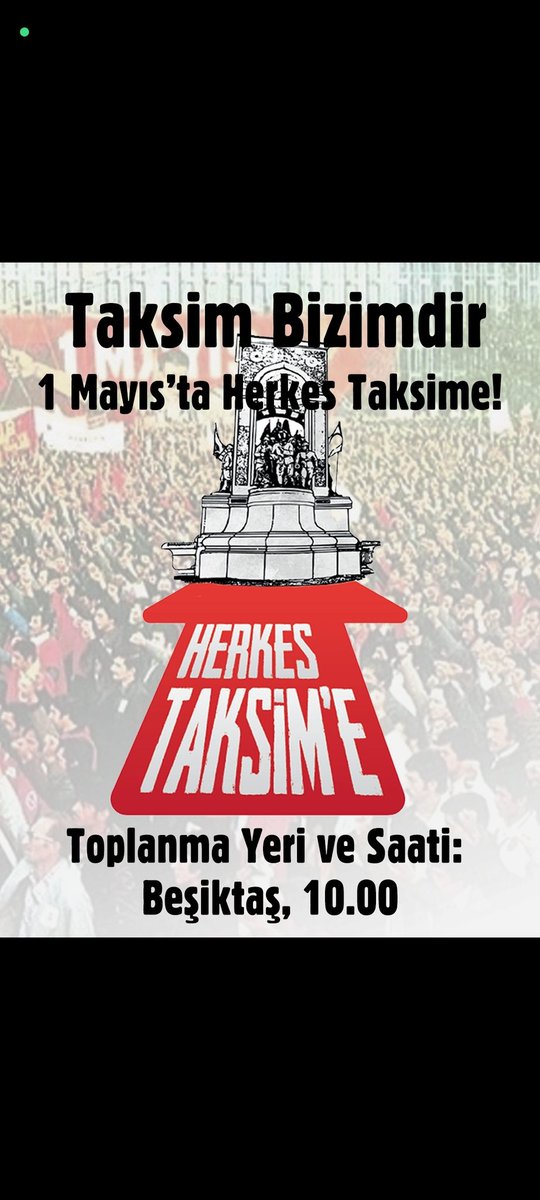 #1MayıstaHerkesTaksime