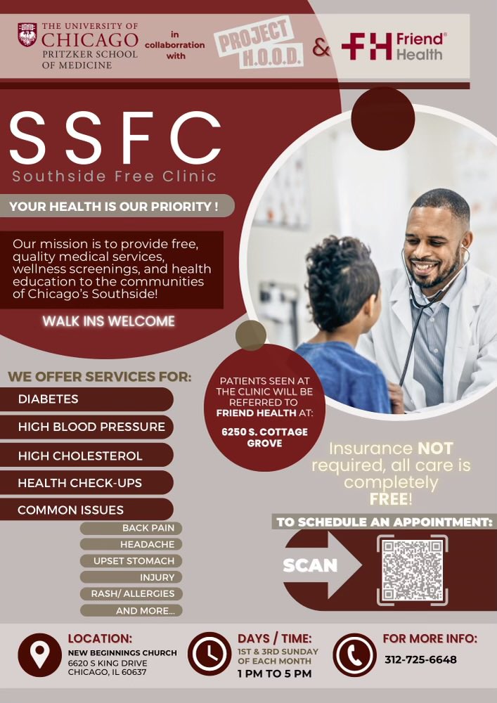 Exciting collaboration with @UChicagoMed! The Pritzker School of Medicine partnered with our Women's Center for a Pop Up Health Clinic. Kudos to medical students Jameel Alausa and Dr. Sonia Oyola for providing essential screenings and valuable info. #communityhealth