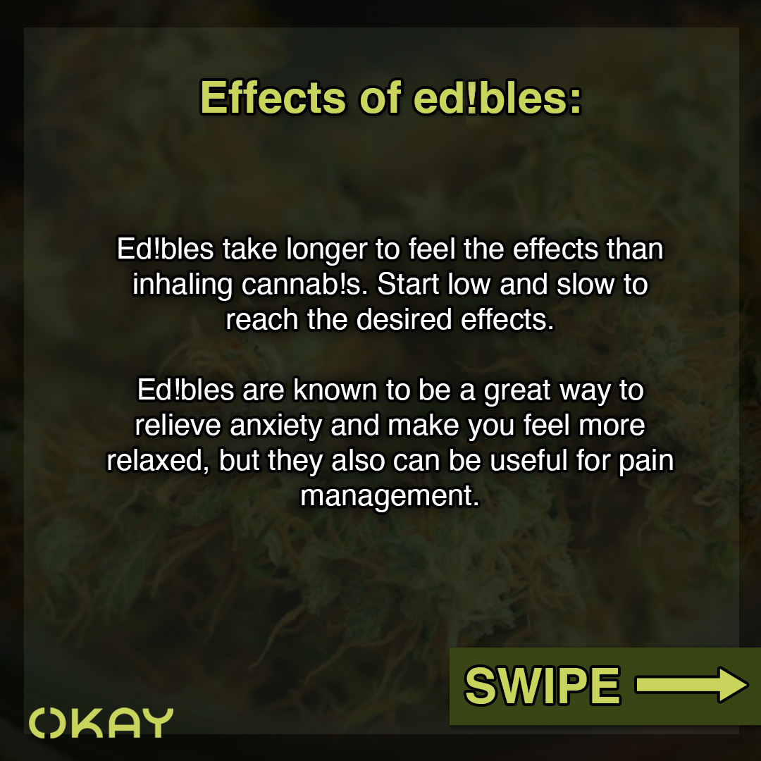 Let’s dive into some EdOKAYtion! Gone are the days of the w**d brownie being the only ędible in the game. ędibles come in various shapes, sizes, concentrations and food products.

Learn about how these wonderful treats can act as the perfect way to begin your mari-journey