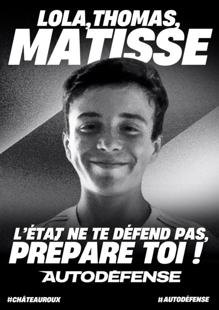 Si rien est fait si le peuple de France ne se lève pas alors il y aura un autre de nos enfants qui va tomber sous des coups de couteaux 🔪 😡😡😡 #MathisMarchais