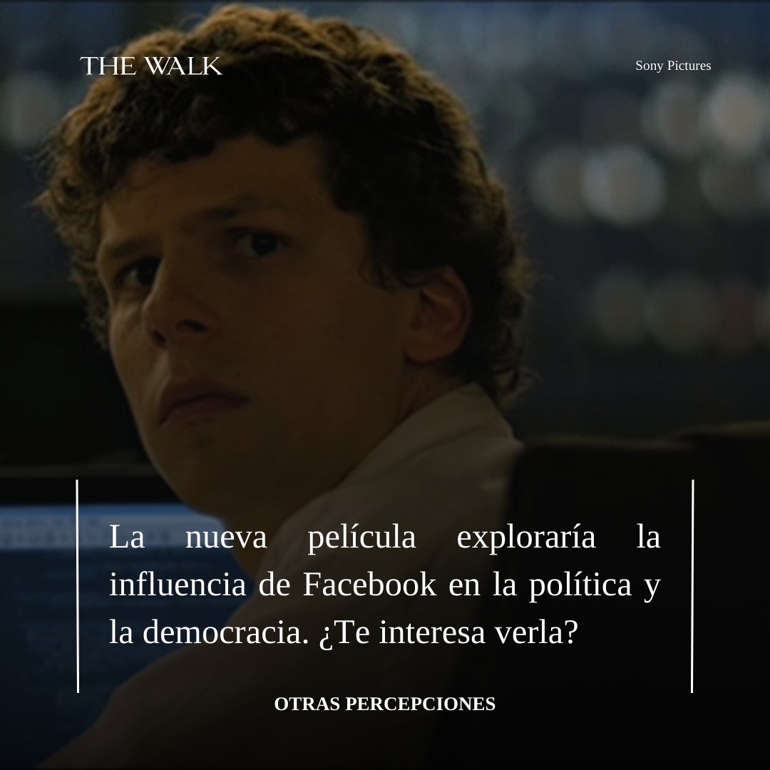 Otras Percepciones

El guionista Aaron Sorkin podría estar trabajando en una secuela de 'The Social Network' (esa película sobre Facebook en la que Jesse Eisenberg hace de sí mismo una vez más y nadie le dice nada).

#TheSocialNetwork #Facebook #AaronSorkin #Pelicula