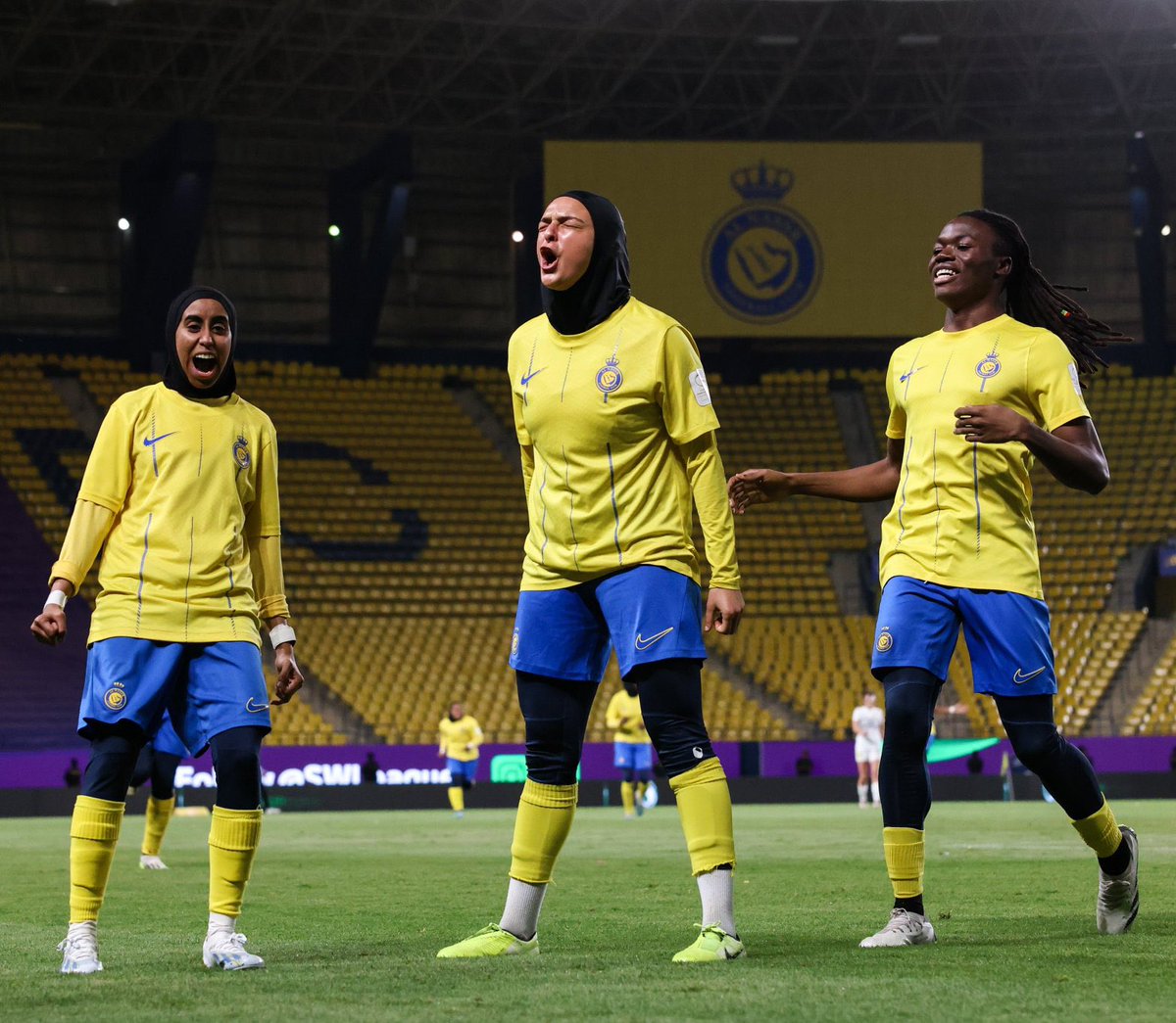 LinaBoussaha's tweet photo. CHAMPION POST. 👑🇸🇦

Al Nassr legacy continues to shine bright. 💫
Back-to-back champions. 🏆🏆 
Amazing season. 🤩
We did it again. 🔁
Al HamduLilah. ❤️‍🔥

شكرا لمشجعين النصر على هذا الدعم 💛💙

#AlNassr #Champion #SaudiArabia https://t.co/5UA27sqE0P