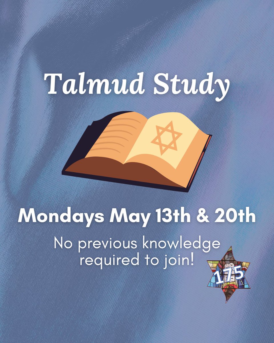 We will be holding our virtual Talmud Study on May 13th and 20th from 12:00 pm to 1:30 pm!

For study sheets and to be put on the class e-mail list, contact pjgolomb@verizon.net! For more info visit vassartemple.org.

#dutchesscounty #jewishstudies #talmud #talmudstudy