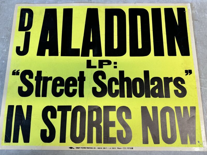 Og Dj  Aladdin Lp: Street Scholars Music Promo Poster 22x28

Ends Sun 5th May @ 12:44am

ebay.com/itm/Og-Dj-Alad…

#ad #hiphoprecords #vinylrecords #hiphop