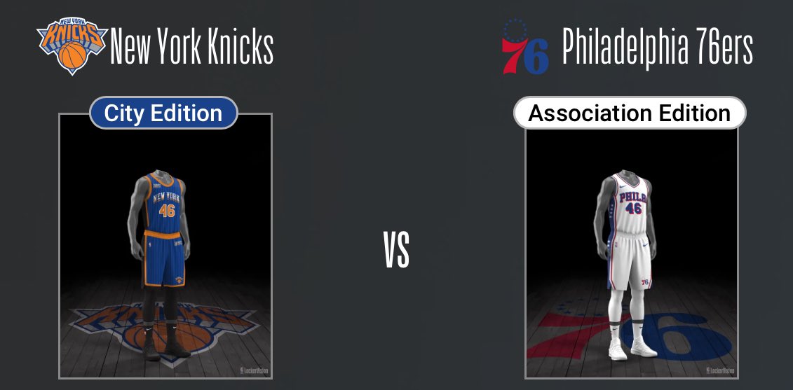 Knicks-Sixers Game 5 uniform matchup (via NBA LockerVision)