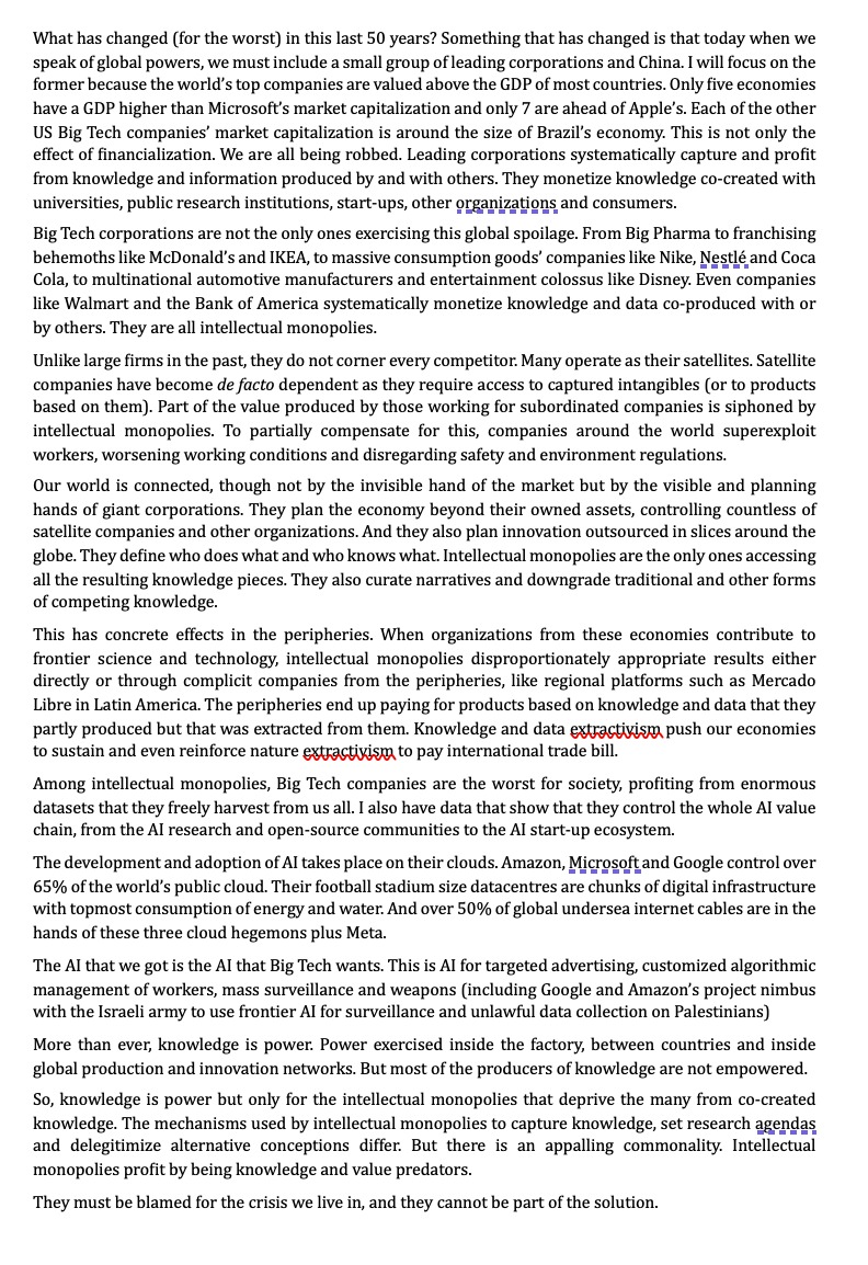 Stimulating debates at the <a href="/ProgIntl/">Progressive International</a> 50th anniversary Congress on the New Economic Order.

This is more or less what I said, probably including a few things that I forgot to say