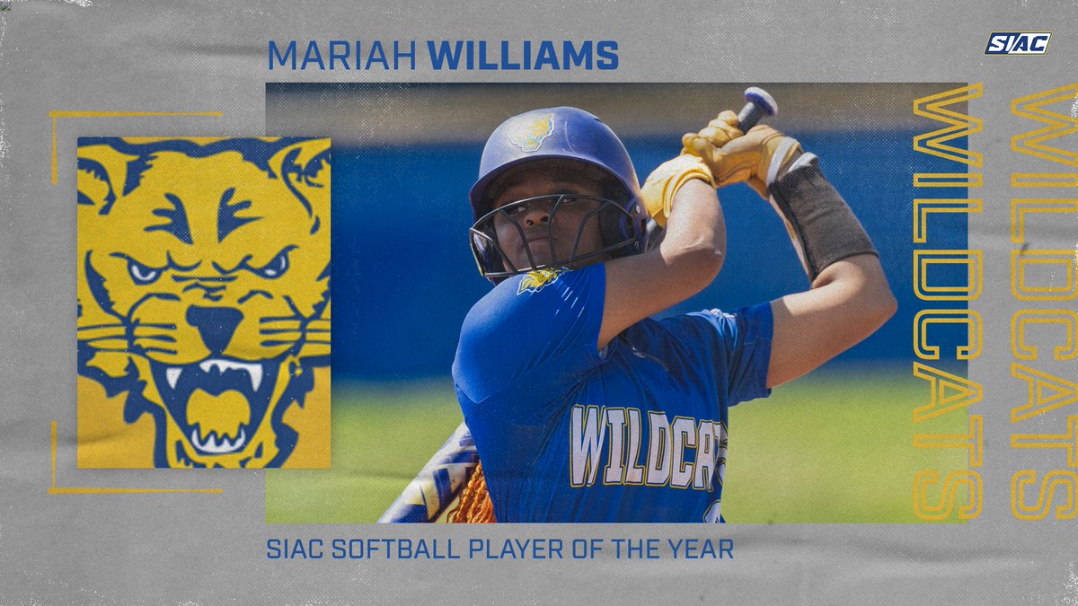 Leading the Wildcats to their best season in over 2 decades, @FVSU_softball's Mariah Williams was voted the SIAC Player of the Year and All-SIAC First Team at short stop! A well-deserved congrats to Mariah!