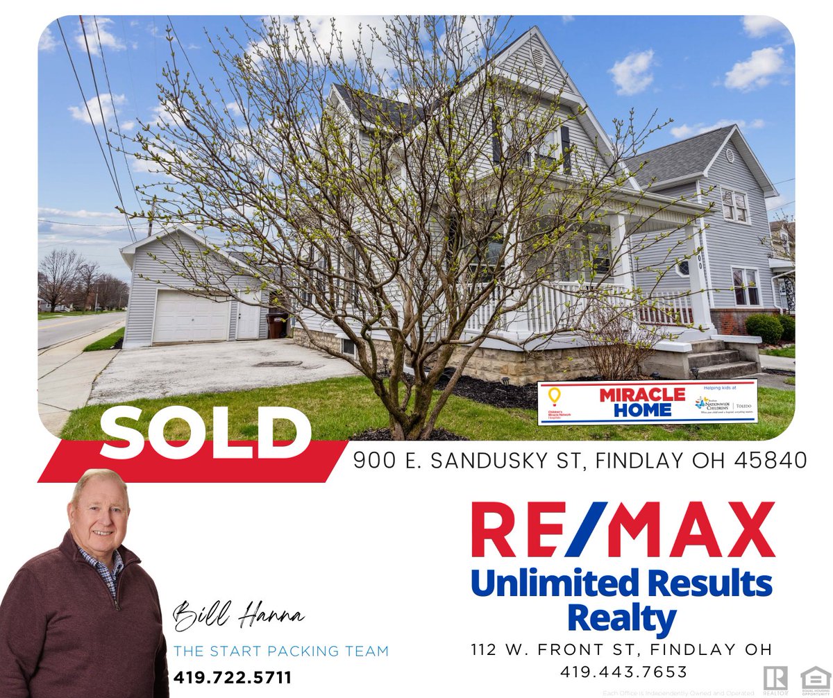 If you are looking to 🆂🅴🅻🅻 your home, call me at 𝟰𝟭𝟵.𝟳𝟮𝟮.𝟱𝟳𝟭𝟭 or visit my website at BillHanna.Remax.com. I will be happy to help!

#realestate #remax #remaxagent #cmn #CMNhospitals #forthekids #remax4kids #northwestohio #ohiorealestate