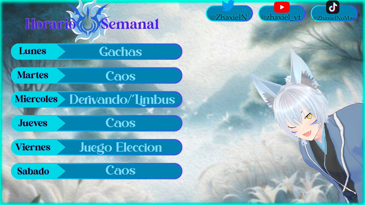 DXheruel's tweet image. SI GENTE!!

Me pondré en el deber de hacer semanalmente cada horario

Para que sepan maso menos que habrá nyehehe

Caos es día de relax, ya sea jugando random o con los compas

Todo eso a partir de las 6:30 pm hora Colombia

#Vtuber #Vtubers #VtuberES #VtuberUprising