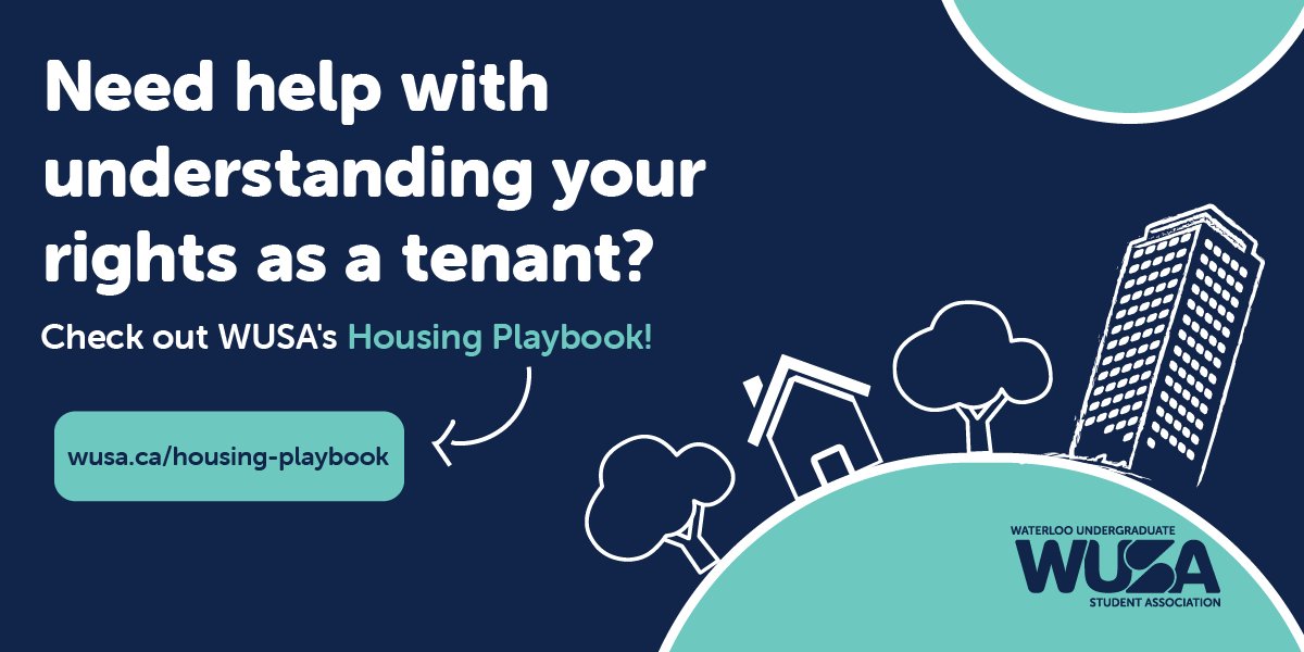 Need help understanding your rights as a tenant? We put together a list of resources, including our new Housing Playbook, where you can find useful information to help with your rental journey. Read more: (wusa.ca/wusas-housing-…)  🏠

#UWaterloo #HousingPlaybook #StudentHousing