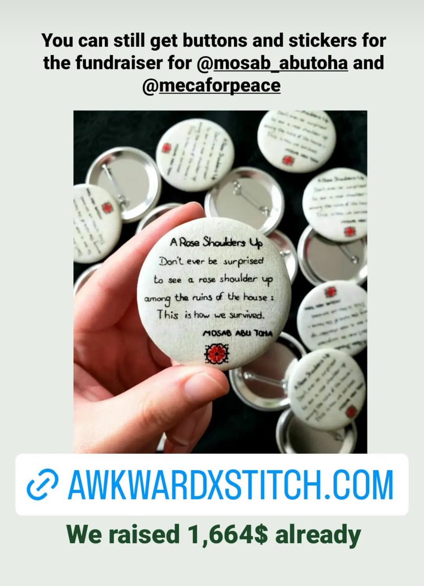Please know that you can support my work by ordering this beautiful button or sticker or both. awkwardxstitch.com/boutique?fbcli…