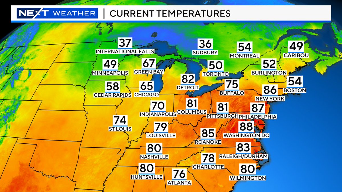 86 in NYC, 50s in Boston. Yup, sounds like April.