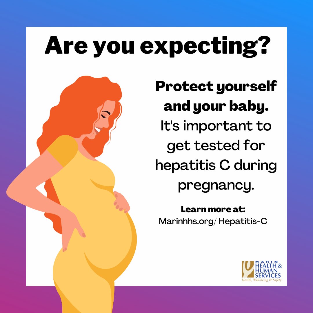 May is Hepatitis Awareness Month. Did you know it’s possible for a mother who is positive for hepatitis C (HCV) to expose her infant to the virus during pregnancy? If you’re expecting, get screened for HCV. Learn more about hepatitis C: Marinhhs.org/Hepatitis-C #HepAware2024