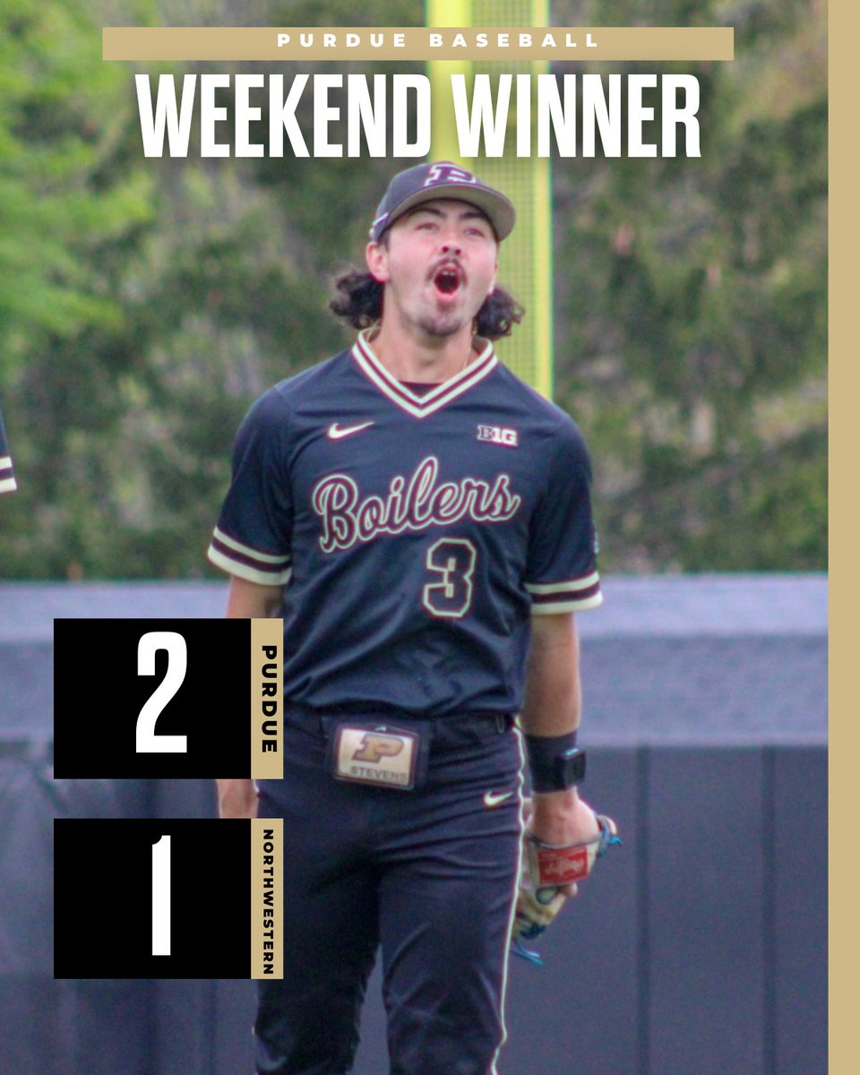 With an away weekend sweep over Northwestern, Purdue baseball heads to the #1 spot in the Big Ten standings and is our weekend winner 🚂