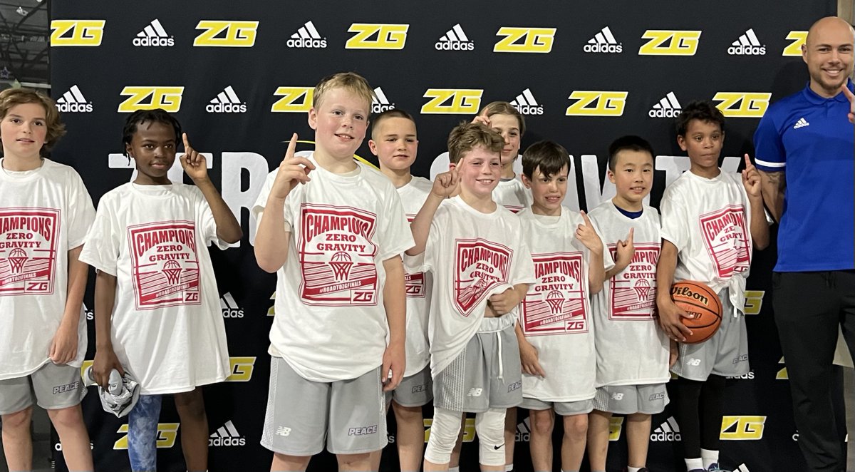 Shoutout to @peaceyouth_ct 3rd/4th grade boys for their huge championship win!🚀Skill and hard work paid off! 👑🏀 #Champs 

#ZeroGravityBB 
#KingandQueen