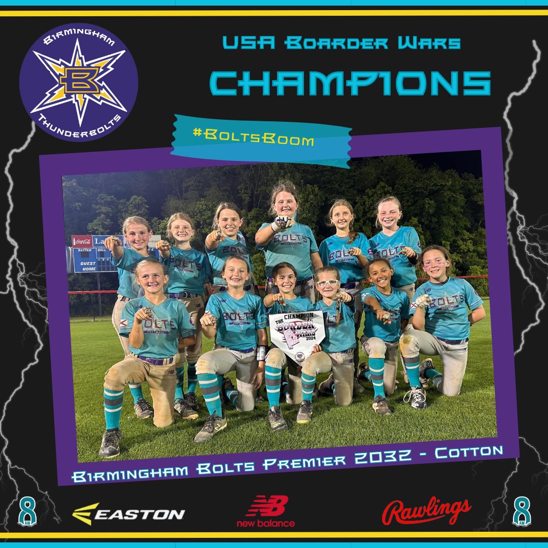 💪🏼 Congrats to our BHM Bolts Premier 2032 Cotton team for a stellar weekend! These ballers showed up & left it all on the field! Winning 5 games in a row to walk as as the 2024 USA Boarder Wars Champions! This group is so much fun to watch compete! 🎉 

#bhmboltsMADE #boltsboom