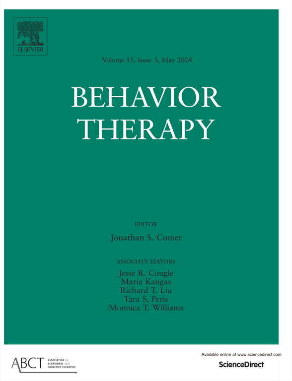 Volume 55, Issue 3 (May 2024) of our journal Behavior Therapy is now available at ScienceDirect. To read the newest issue of Behavior Therapy, go here: ow.ly/14PC50RrcWN