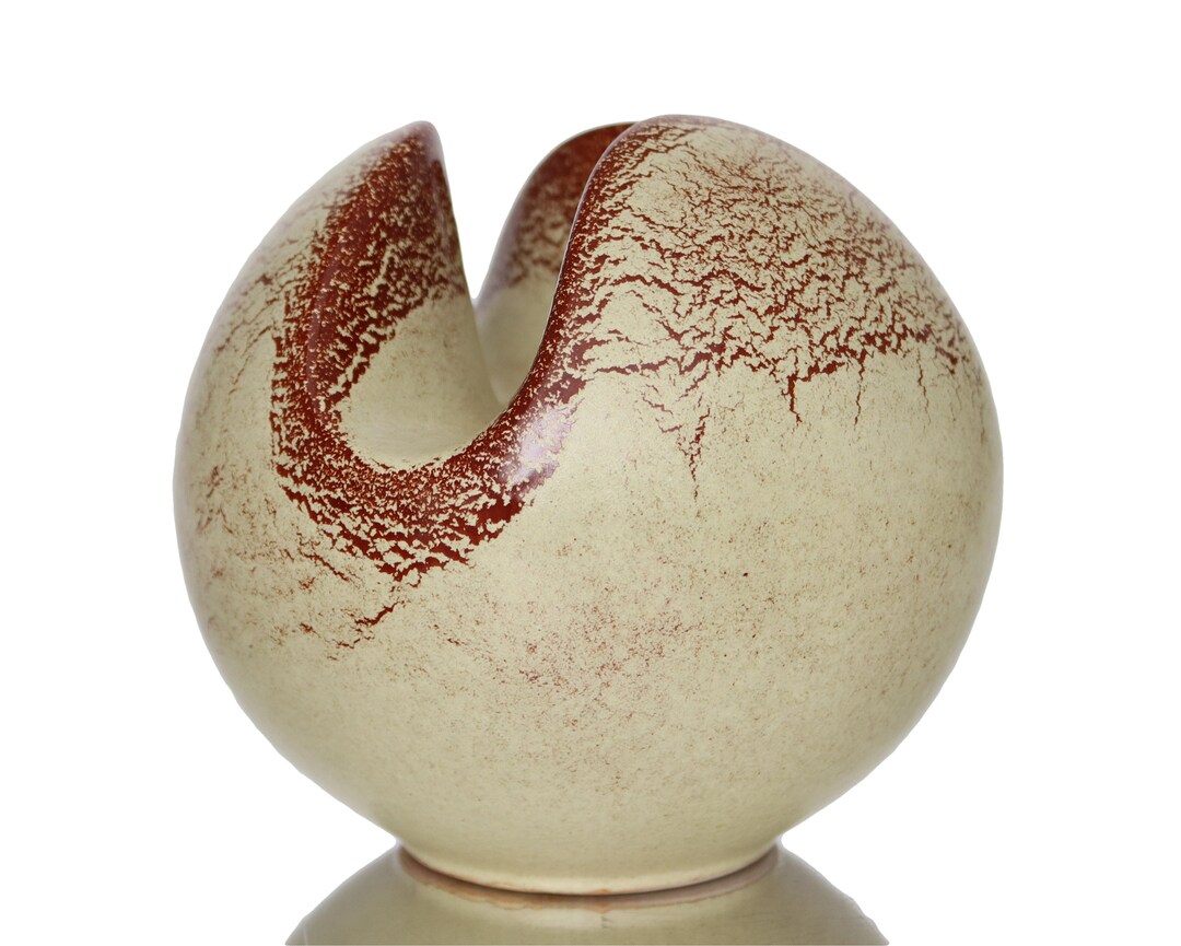 BERTONCELLO Ceramic Vase, Spherical Design by Roberto Rigon, Italy by LavaHaus dlvr.it/T6BB0v #etsyshop #FestiveEtsyFinds #westgermanpottery