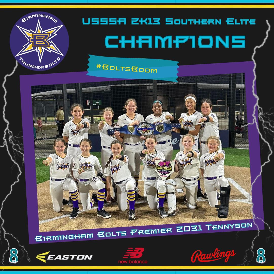 👊🏼 Congrats to our BHM Bolts Premier 2031 Tennyson crew for a great weekend!! This group was on 🔥 outscoring opponents 58-1! They are the 2024 USSSA 2K13 Southern Elite 10u Invitational Champions! So excited to see this group continue to ball out! 🤩

#bhmboltsMADE #boltsboom