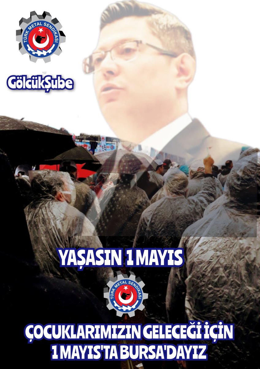 ÇOCUKLARIMIZIN GELECEĞİ İÇİN 
EL ELE KOL KOLA OMUZ OMUZA 
1 MAYIS'TA HAYDİ BURSA'YA ✊️✊️✊️
#Yaşasın1Mayıs 
#LiderimUysalALTUNDAĞ
#TürkMetalSendikası 
#GölcükŞube
@AltundagUysal