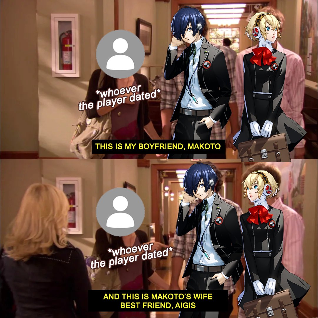 Their friendship route was basically P3R's version of this meme 🤣 #Aikoto