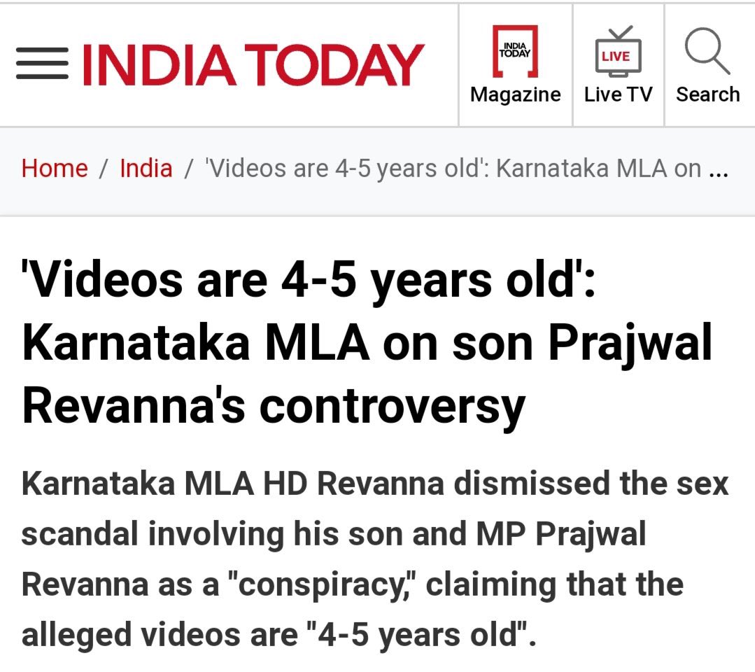 #PrajwalRevanna 🚨 3000 effing videos???? Even if one has to assume one video per day was he doing it for 8-9yrs straight? Since when? What made the people keep quiet all these days that it is out now? Why has this come out now after the criminal has left the country ? With…