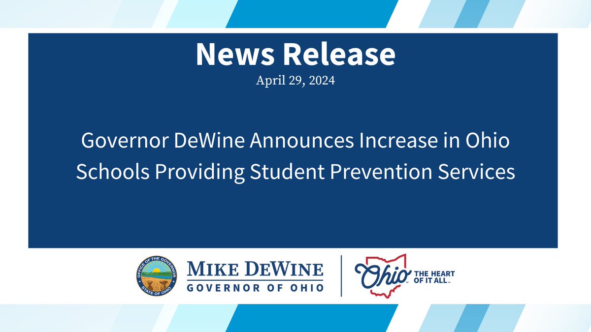Today I announced an increase in the number of schools providing prevention-focused programs, services, and support. These programs equip students with the knowledge and skills to manage their health and well-being now and in the future. More: bit.ly/3UmDtyr @OHEducation