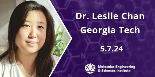 TUESDAY at 1pm: #MolESseminar with Dr. Leslie Chan from @CoulterBME for a talk on 'Molecular Engineering Strategies for Biosensing and Drug Delivery in the Gastrointestinal Tract.' The talk is in NanoES 181 at 1 PM. #molecularengineering @lesliewchan @UWBioE