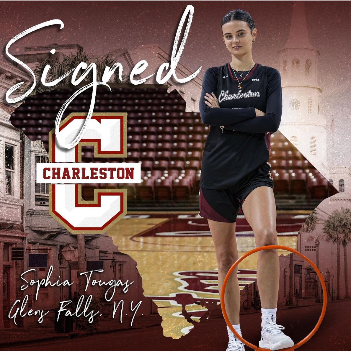 Congratulations on alum <a href="/sophietoug/">Soph</a> on her commitment to College of Charleston <a href="/CofCWBB/">Charleston Women’s Hoops</a> <a href="/IAMCoachU1/">Ushearnda Rae</a> <a href="/NEPSGBCA/">NEPSGBCA</a> <a href="/WomensHoops_USA/">Women’s Hoops Network</a> <a href="/NYSTakeover/">Empire State Takeover</a> #WeAre..