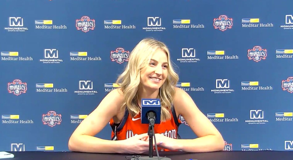 Generally, everyone is excited for the first few days of training camp and media day. I'm not sure if I've seen anyone as excited as Karlie Samuelson who was smiling ear to ear her entire solo press conference. #WNBA