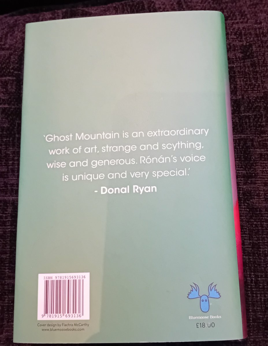 An unexpected treat! Was @gutterbookshop earlier and spotted copies of Ghost Mountain in the wild! And lovely @StarostaMarta was able to give me my pre-ordered copy🧡 It's really beautiful and @TomCliment's painting on the front and Donal Ryan's quote on the back are so perfect.