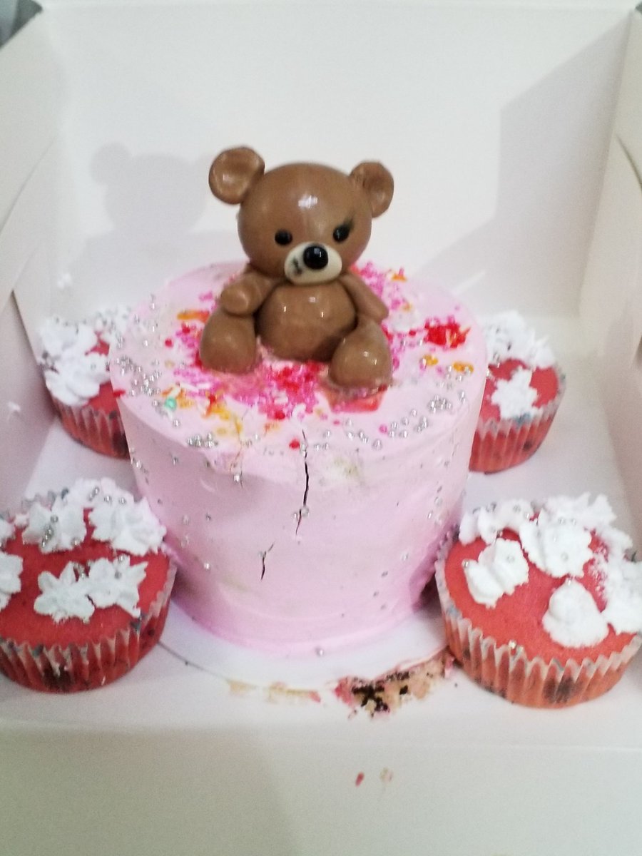 The first cake and cupcakes my younger granddaughter brought home from her baking class...it was yum... she told that they were taken to an orphanage with the cookies they had baked. Sensitivity about and empathy for the less fortunate is important.