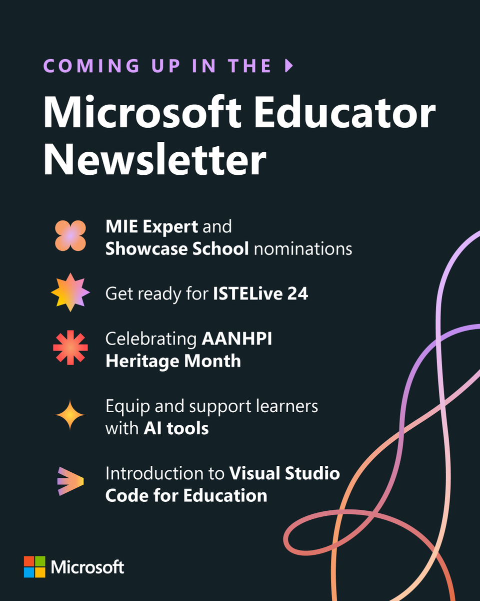 Raise your hand if you're excited for May's Microsoft Educator Newsletter! 🙋 Sign up to stay in the loop on the latest from #MicrosoftEDU: msft.it/6011gQa1B