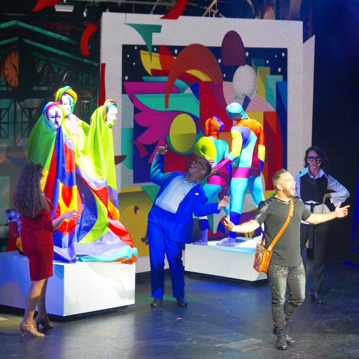 The fun and vibrant “Color My World” production show staged in Teatro Rosso aboard @CarnivalCruise #CarnivalFirenze #CarnivalFunItalianStyle #CruiseTravel #Cruise #Travel