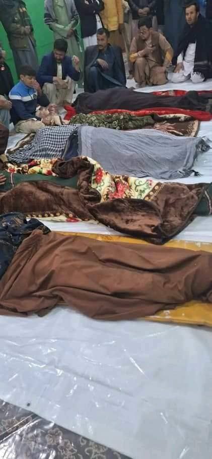 In continuation of the 130-year-old

 genocide, today, 6 Hazara people were shot in Herat while praying, not because of the Hazara genocide، Not to kill a human Hazaras !

#StopHazaraGenocide