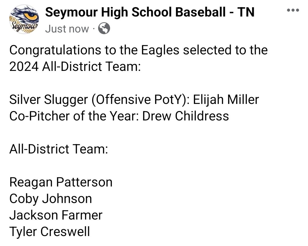 Seymour Eagles Baseball (@eaglesseymour) on Twitter photo 