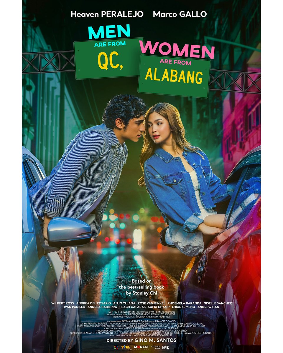 'MAHUHULOG KA SA KILIG' LOOK: Brand-new poster for 'Men are from QC, Women are from Alabang,' starring #HeavenPeralejo and #MarcoGallo. Based on the best-selling book of the same name by Stanley Chi. From the director of the hit University Series, #SafeSkiesArcher, Gino M.…