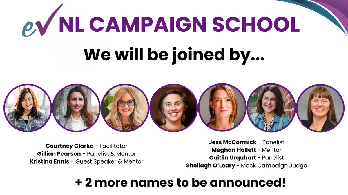 @PACSWNL @SJSWCouncil @TheQuadNL @nlyouthparl @NLNDP @nlliberals @PCPartyNL @MunicipalNL @YWCAYYT @PANSOWnl A lil' sneak peak of the campaign talent that'll be joining us!