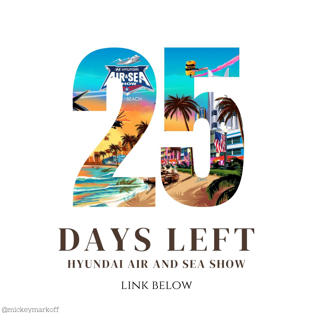 Countdown to the 2024 Hyundai Air and Sea Show -- only 25 days left! Learn more about the Greatest Show Above the Earth @

palmbeachpost.com/things-to-do/e…

#MemorialDay #MemorialDayWeekend #MiamiGP