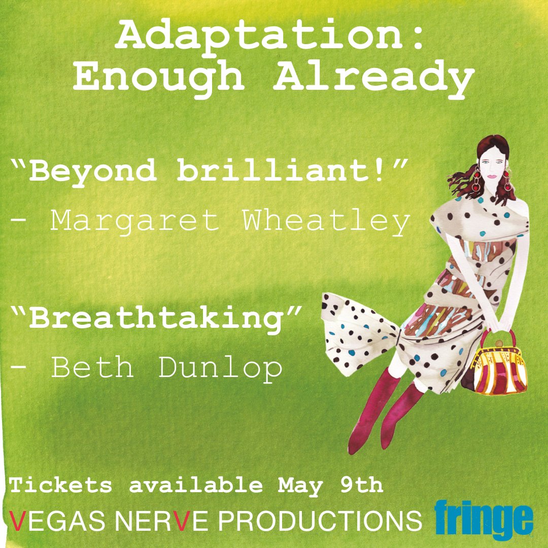 Check out these great review from Adaptation: Enough Already. The play will be at the Edinburgh Fringe this year, hope to see you there!

#EdFringe #EdinburghFringe #Fringe2024 #FringeTheatre #theatre #adaptation #performance #acting #performingarts #play #women #Cvenues