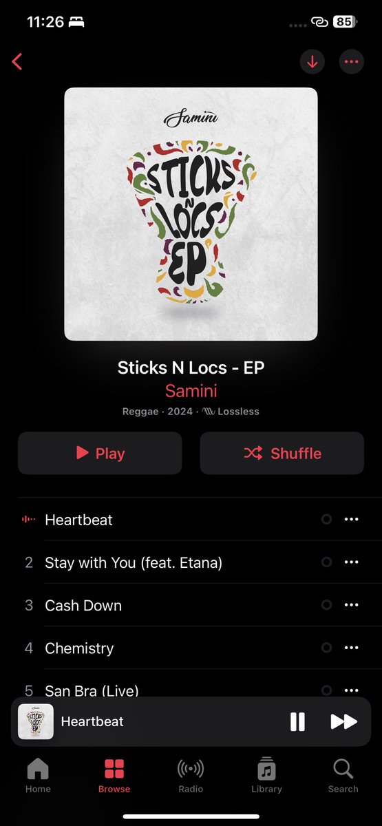 Samini’s is still undisputed bruv .. Have a listen to #SticksNLocs Ep n you go feel the pure reggae vibes .@samini_dagaati thanks for this masterpiece 🤟🤟🕊️ Loving Etana’s voice already