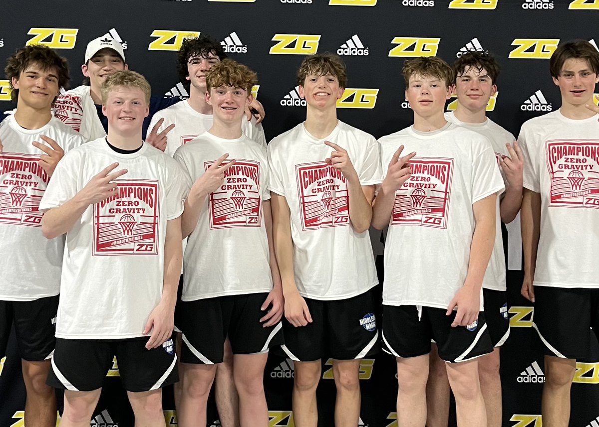 Unstoppable! Celebrating the championship win with @MiddlesexMagic 8th grade boys! 🚀👑 #Champs 

#ZeroGravityBB 
#KingandQueen