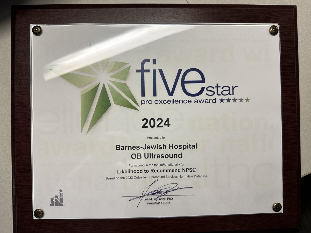 Our ultrasound clinic received a five-star award! obgyn.wustl.edu/ob-ultrasound-…