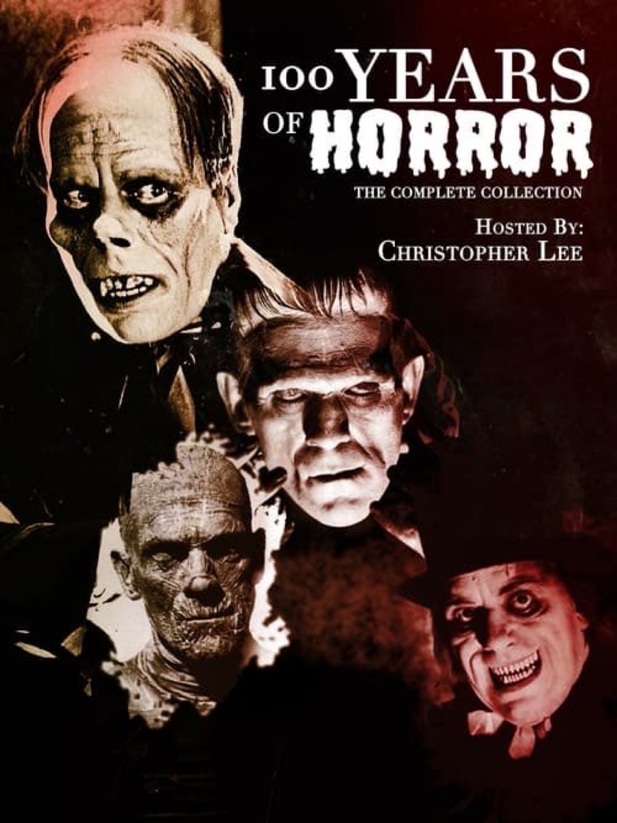 9:10pm TODAY on @TalkingPicsTV The 1998 documentary📺 “100 Years of Horror” directed by #TedNewson and co-written with #JeffForrester Narrated by #ChristopherLee The history of #Horror movies from the earliest days to modern times