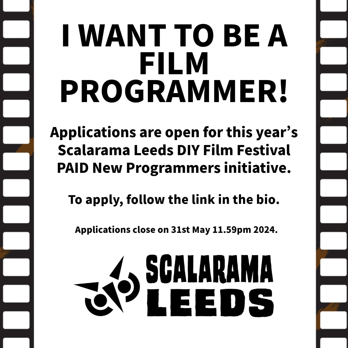 📢 Big announcement - applications for our new programmers initiative are open! This is a PAID initiative aimed at supporting first-time film programmers to develop & showcase their ideas at our DIY film festival in September this year! Apply here ⬇️ docs.google.com/forms/d/e/1FAI…