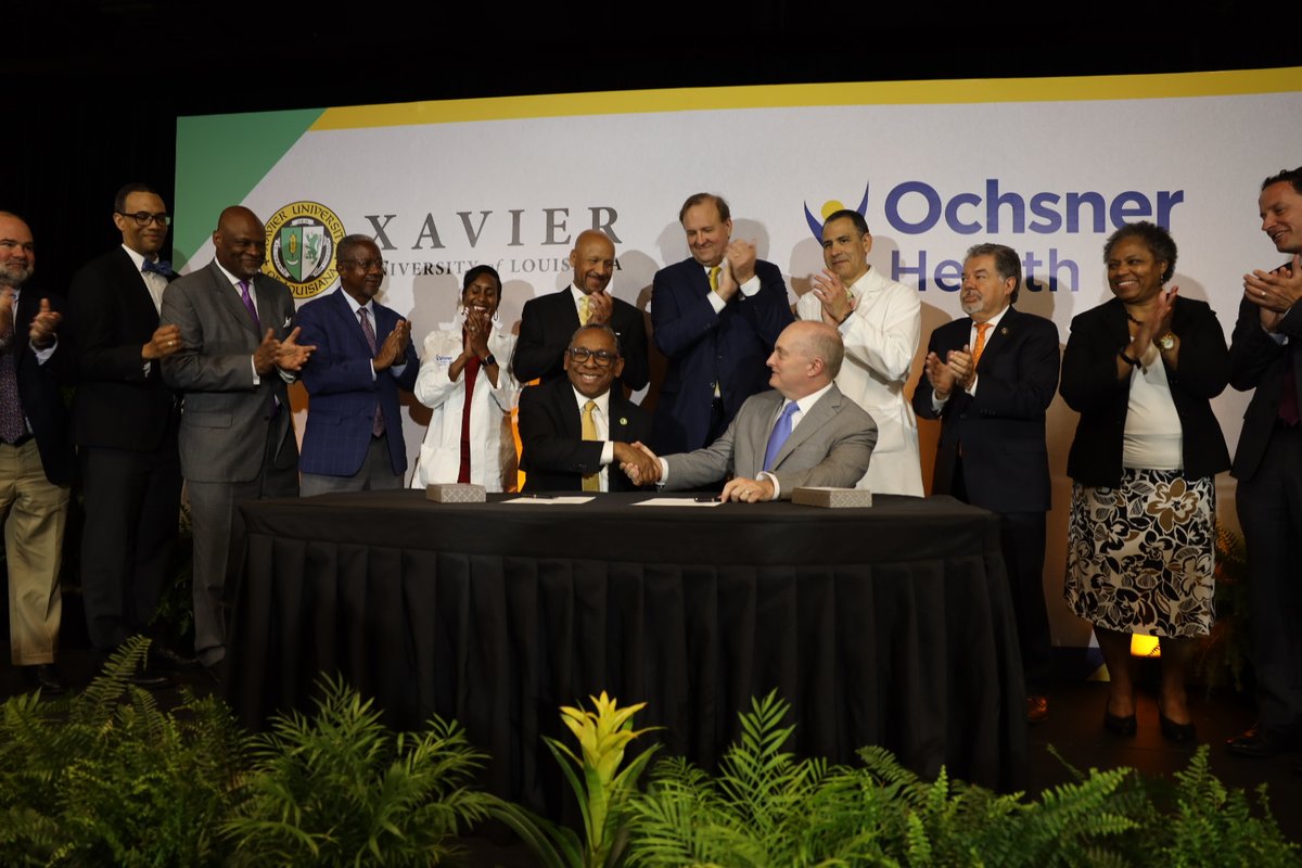 We are excited to announce the launch of the transformational Xavier Ochsner School of Medicine (#XOCOM), which will be in the burgeoning BioDistrict New Orleans, located downtown in the Benson Tower! (1/2)