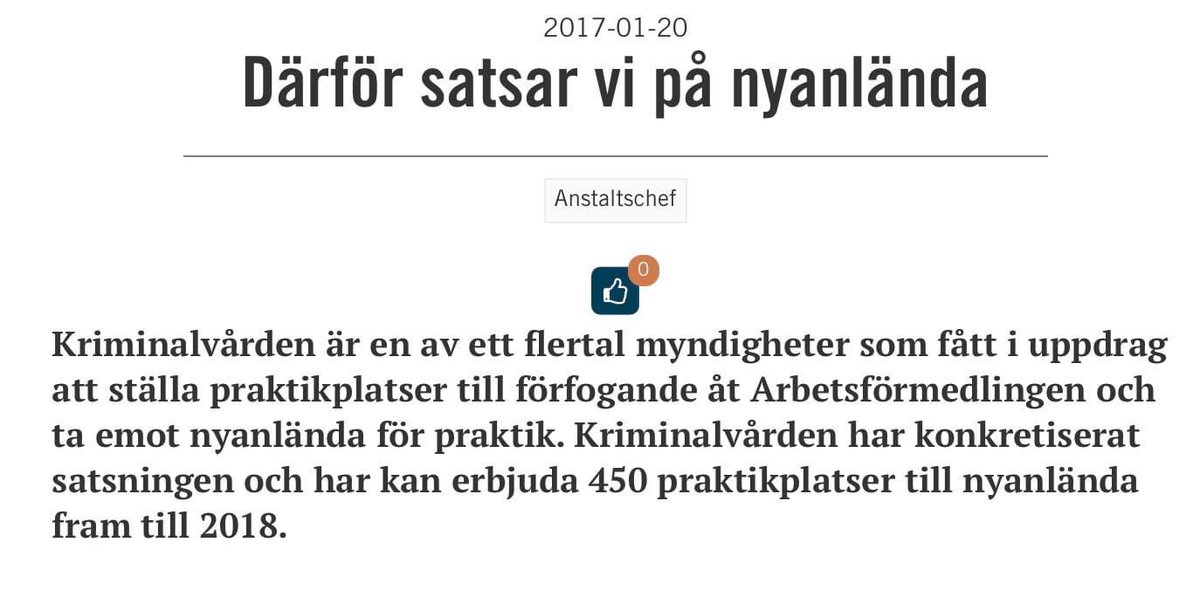 Om någon undrar varför myndigheter blir allt mer korrupta och allt mer infiltrerade.

Vänsterns dumma ”integrationsprojekt” kombinerat med kvotering leder till detta. Vi varnade. Ni lyssnade inte. 

Ni får ni vad ni bett om.