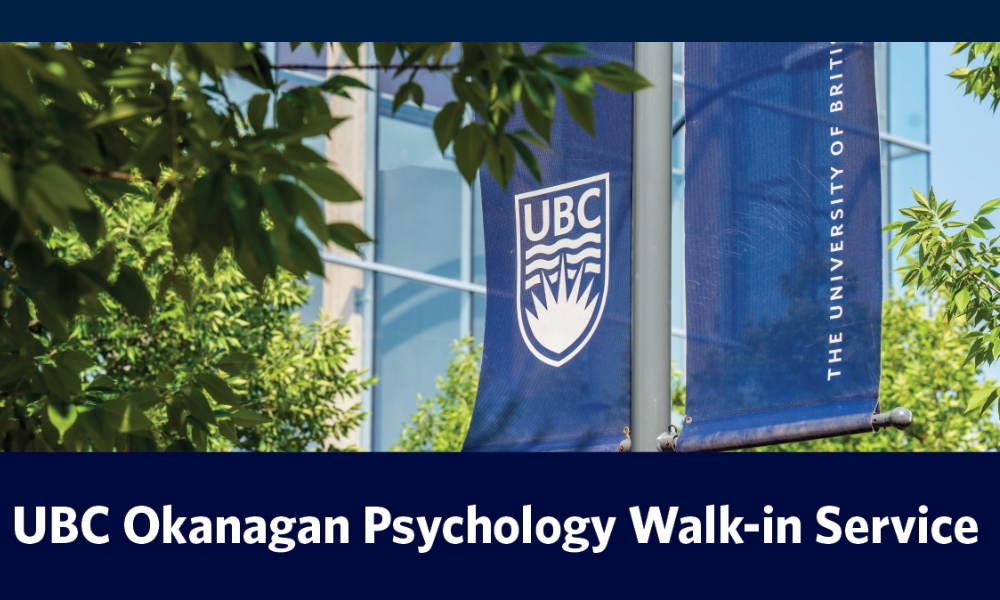 Did you know that the UBCO Psychology Clinic has a free walk-in wellness service that's accessible to students, staff, faculty and community members? It's open on Mondays and Thursdays from 10am to 3pm in ASC 167.