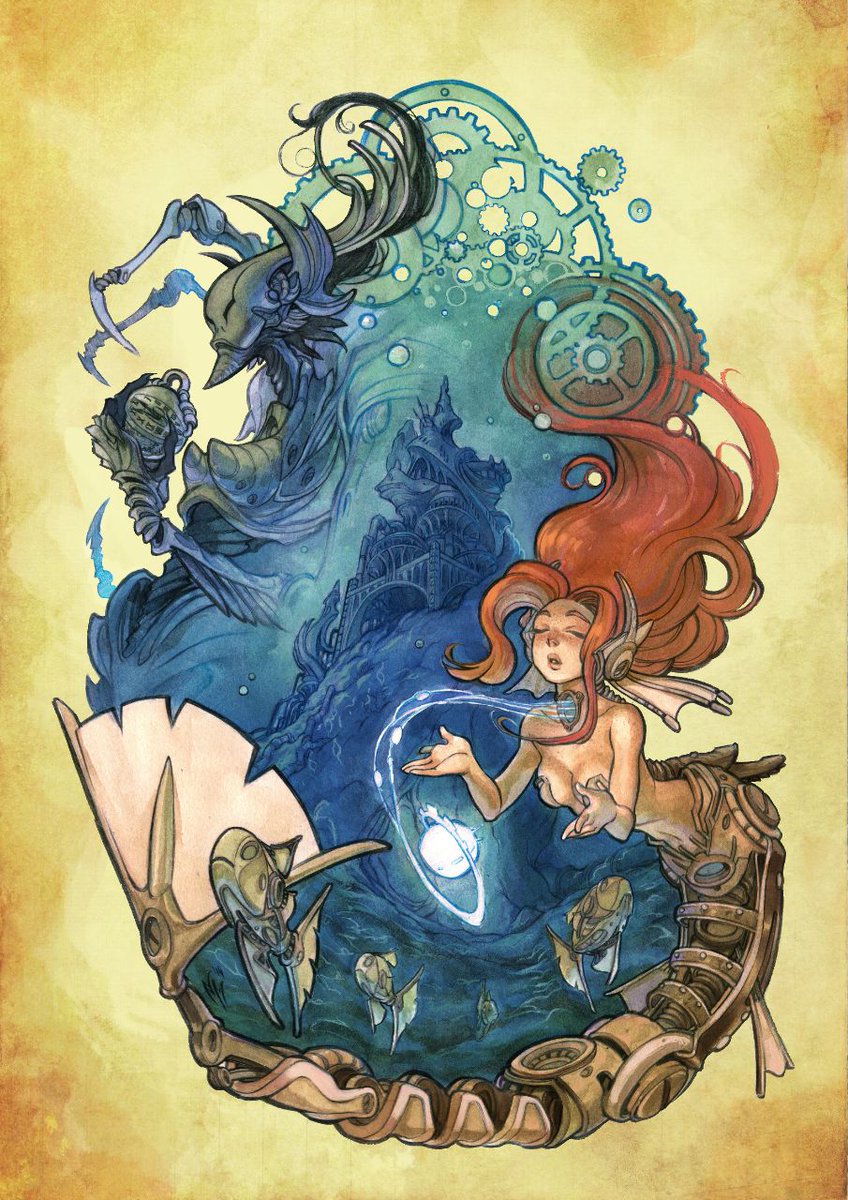 ⚙️ STEAMPUNK FAIRYTALES⚙️
THE LITTLE MERMAID (I: The Beginning)

Part of the Steampunk Fairytales project, personal illustrations that I did for fun, that I would like to turn into an artbook someday.